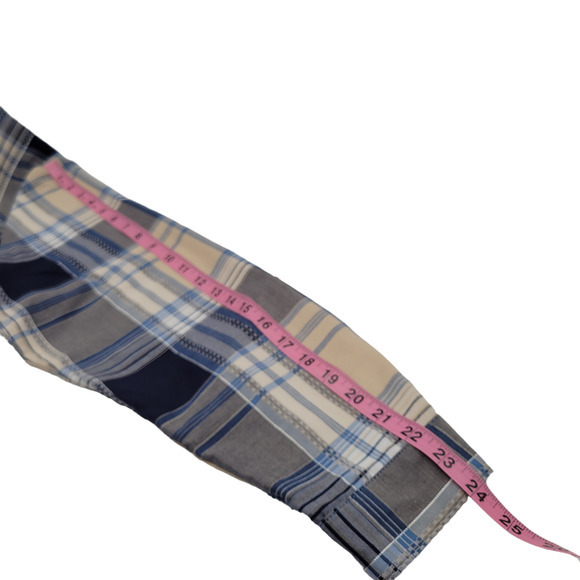 Allison Daley Button Down Plaid Thread Blouse w/ Roll Up Sleeves Womens Sz 2XL - Picture 9 of 12